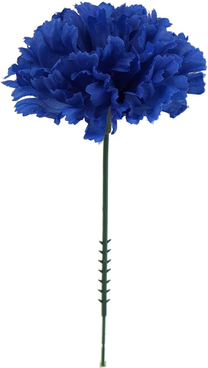 Box of 200: Royal Blue Carnation Picks, Silk Flowers, Floral Picks (5"L X 3.5"W), Floral Home by Artificial Flowers